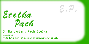 etelka pach business card